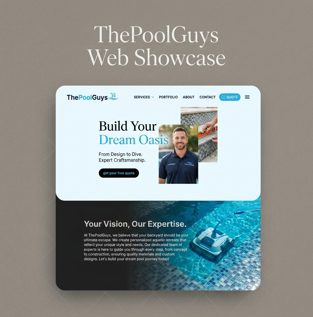Pool builder specific website content